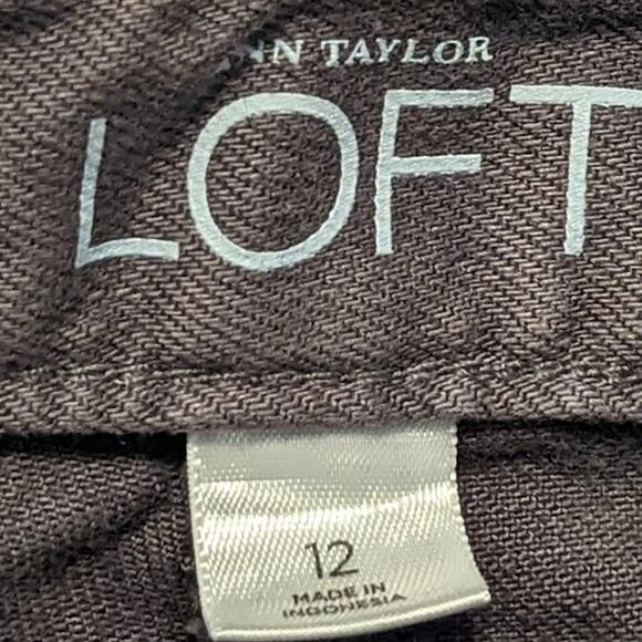 Ann Taylor Loft Women's Size 12 Taupe Denim Skirt With Spandex - Picture 8 of 11